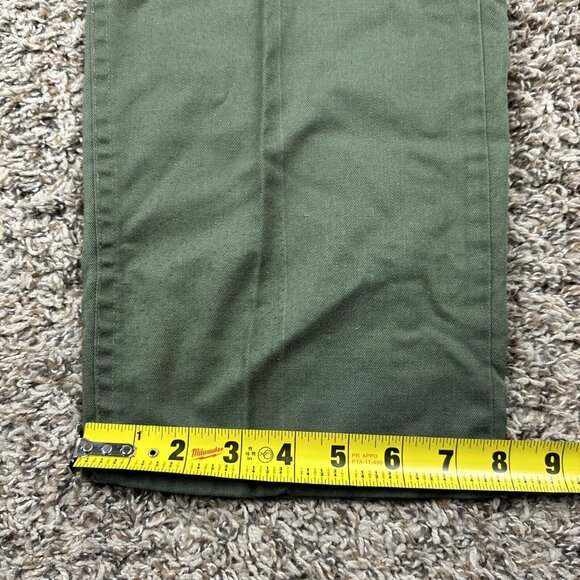 Vintage Military Pants Green OG 507 Utility Trousers 70s USA Fits 26x30 - Picture 9 of 11